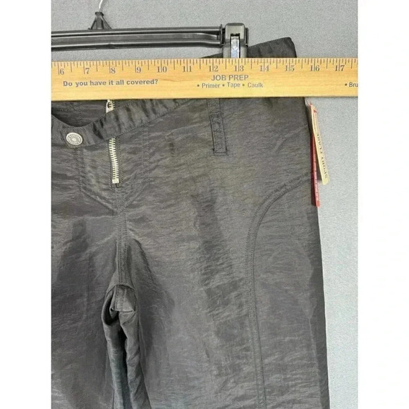 Vtg Y2K Unionbay Pants Sz 5 (30x31) Sport Flare Low Rise Loose Nylon Zippers NEW - Picture 7 of 11